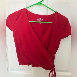 Hollister Sexy Red Baby Tee Vneck
